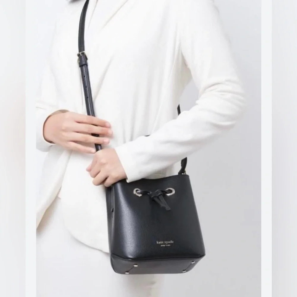 NEW! KATE SPADE Eva Small Bucket Bag in Black